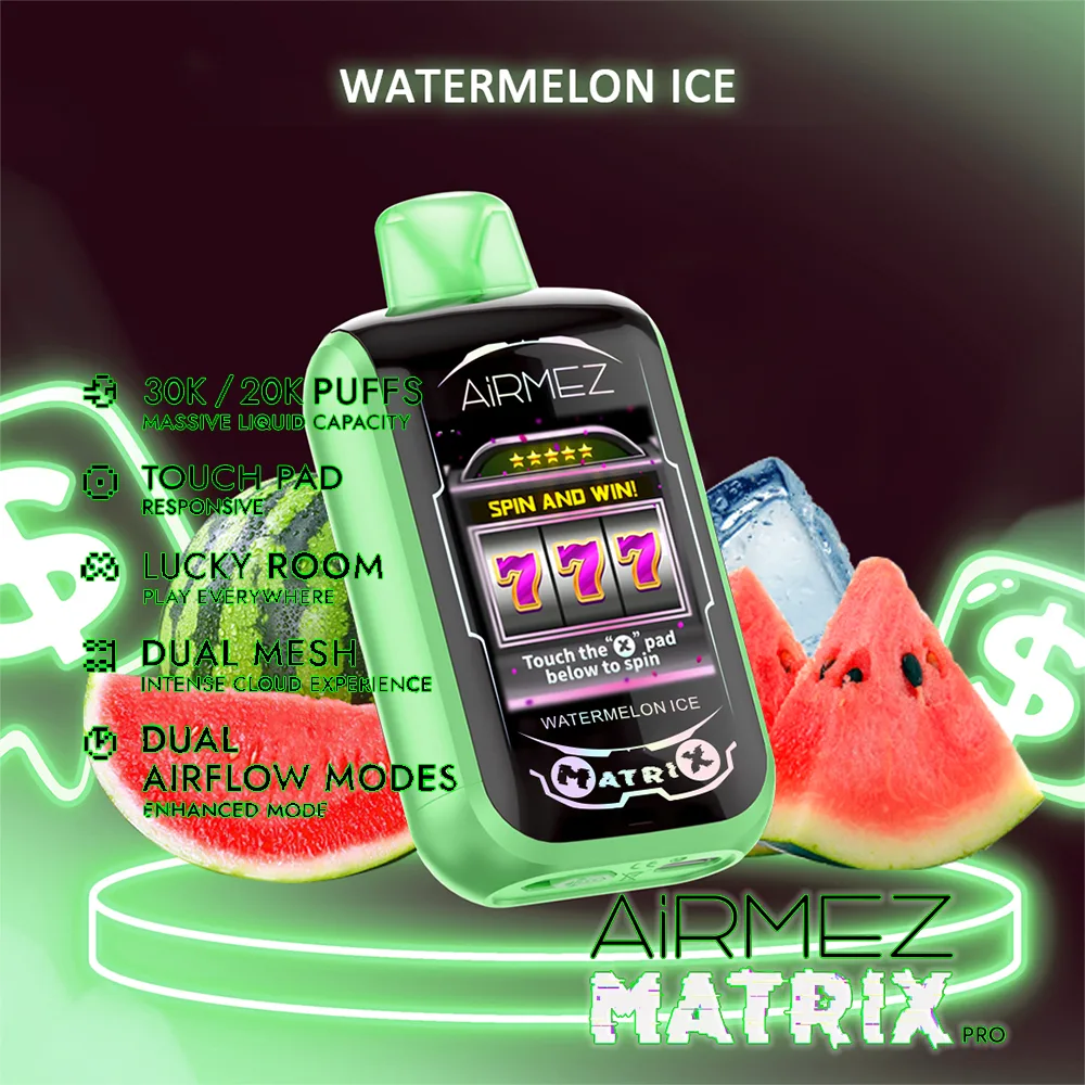 Airmez Matrix 30K – 30000 Puffs ,Adjustable Airflow,Dual mesh Coil,2.1″ touch screen - Image 2