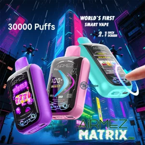 Airmez Matrix 30K – 30000 Puffs ,Adjustable Airflow,Dual mesh Coil,2.1″ touch screen