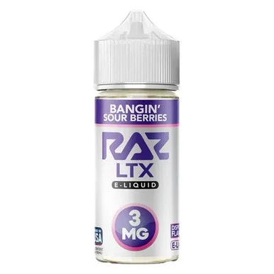Bangin' Sour Berries - 3mg - Pod Juice X RAZ - 100mL