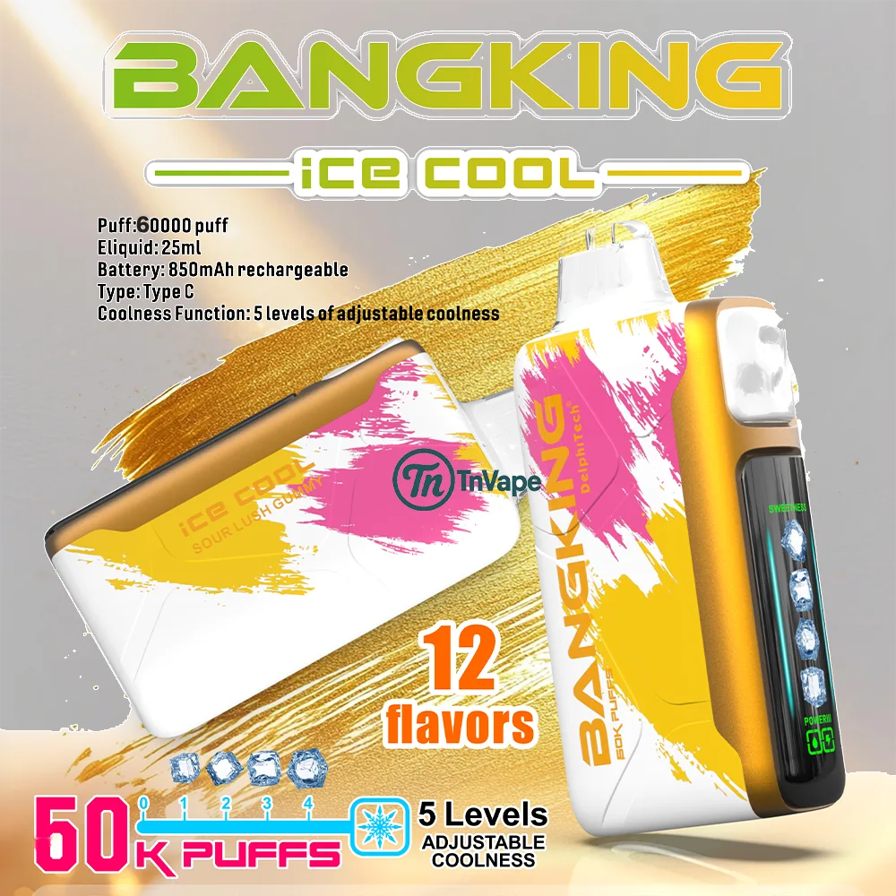 BangKing Ice Cool 60K | 60000 Puffs & 5 Levels Of Adjustable Coolness & Dual Mesh Coils