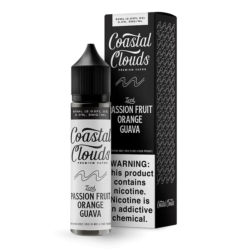 Coastal Clouds – Iced Passion Fruit Orange Guava – 60ML E-Liquid
