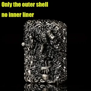 Lucky Pixiu Metal Case Kerosene Lighter Protective Cover