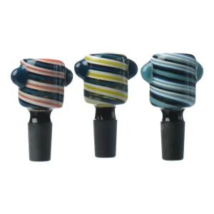 Multi Colored Swirl Bowl - 14mm Male