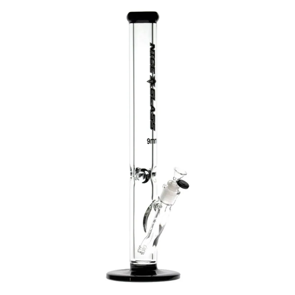 Nice Glass - 18" 9mm Tall Straight Shooter Bong