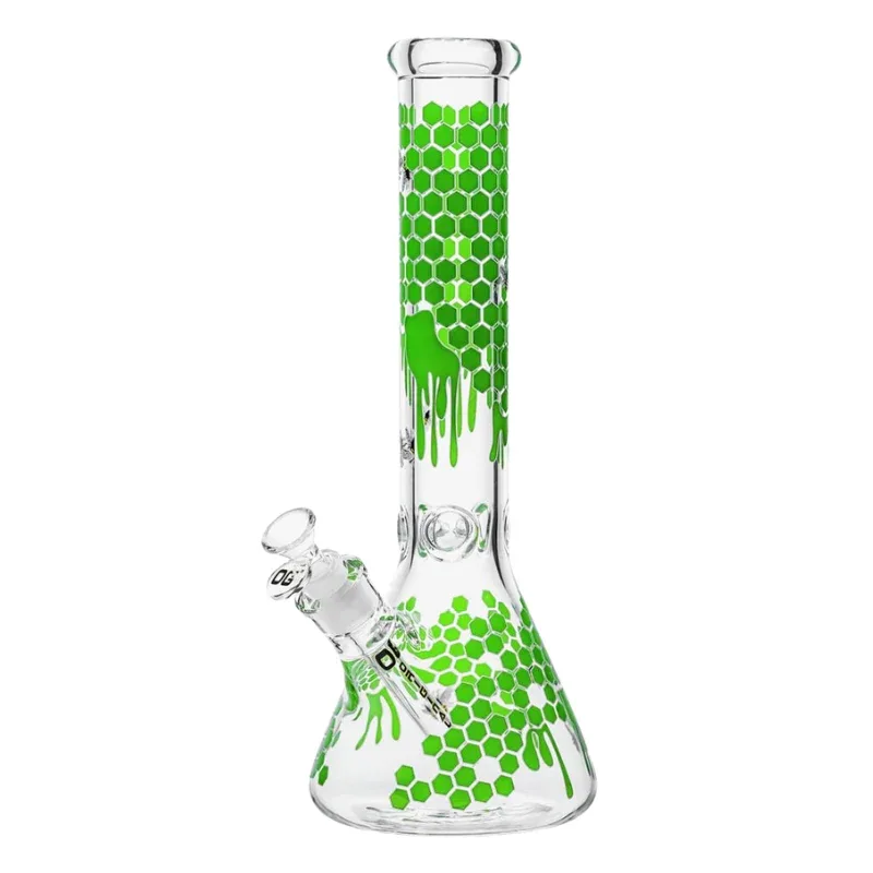 OG Original - 14" 7mm Glow-in-the-Dark Honeycomb Splash Beaker - Image 2
