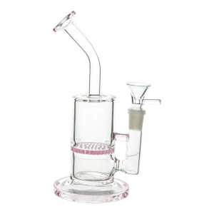Pink Single Perc Bong - 8in