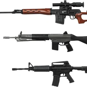 Platz GUN 2 1/12 Scale Realistic Rifle Model Kit Collection