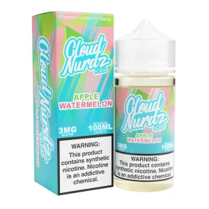 Iced Watermelon Apple 100ml Synthetic Nic Vape Juice - Cloud Nurdz - 3MG