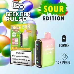 Geek Bar Pulse 15000 Disposable Vape (5%, 15000 Puffs) - Sour Strawberry