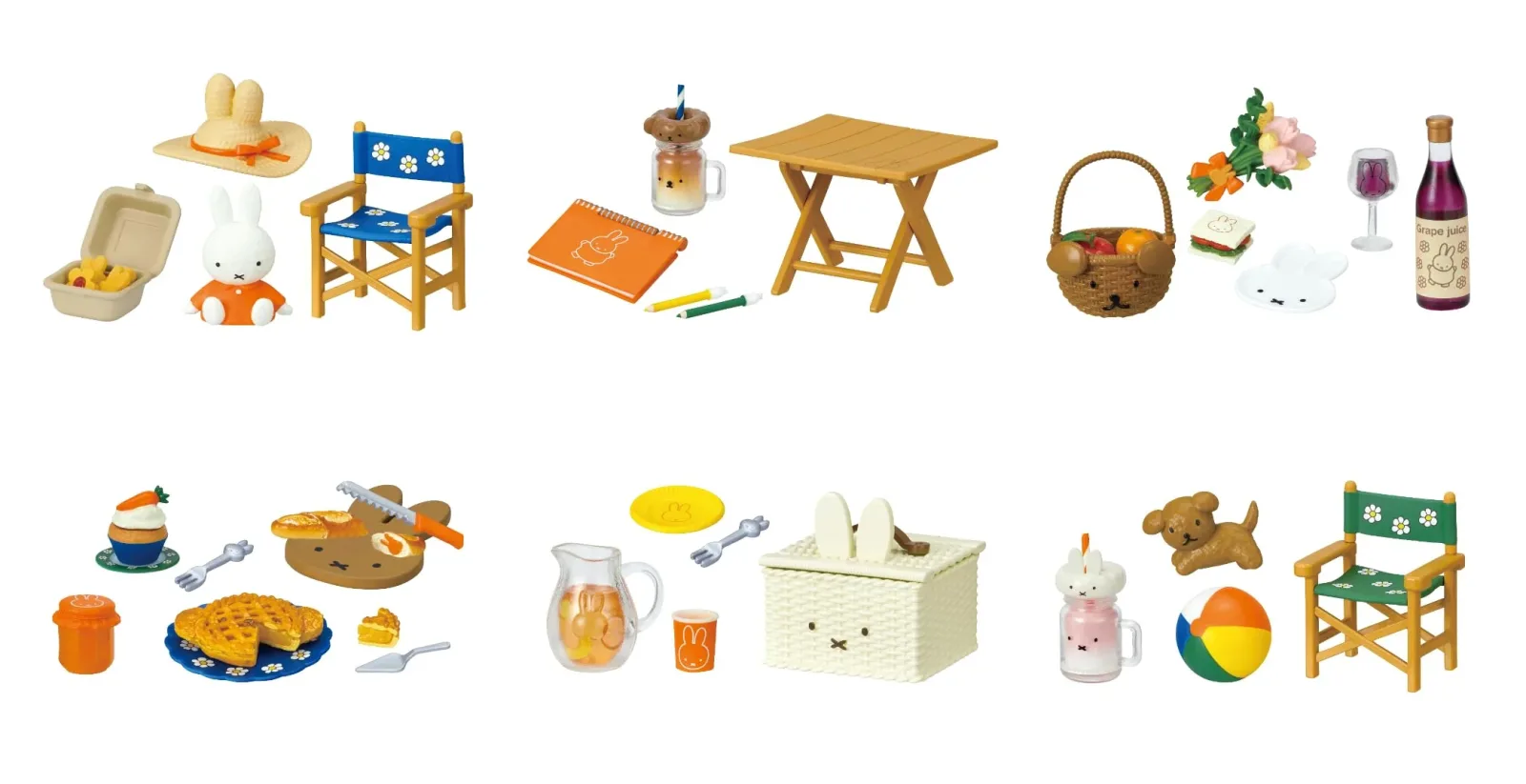Re-Ment Miffy Picnic Box Approx H120 W145 D155mm Durable ATBC PVC ABS