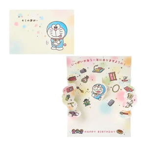 Sanrio Doraemon Birthday Card with Secret Gadgets and Envelope Included