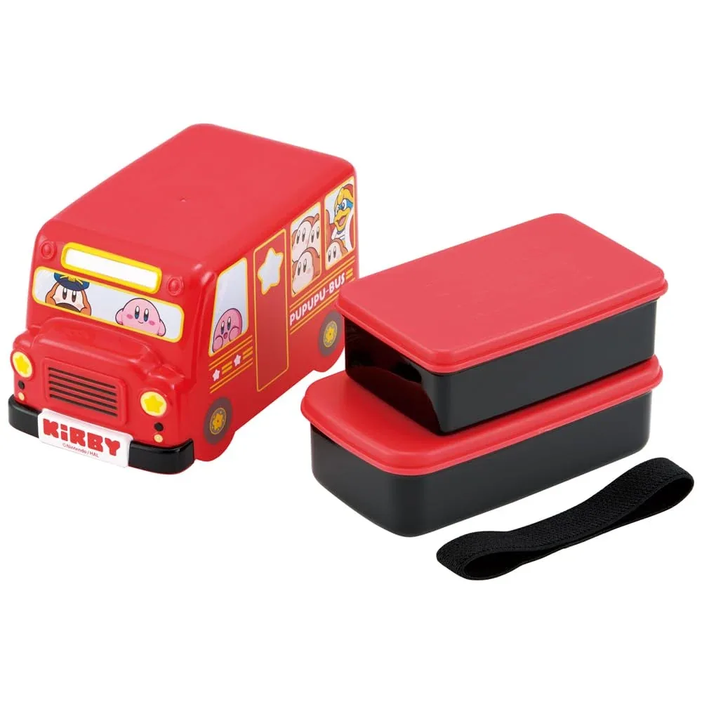 Skater Kirby Bus-Shaped Two-Tier Lunch Box for Kids Boys Schools Cute - Image 2