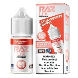 Strawberry Burst - 55mg - Pod Juice x Raz LTX - 30mL