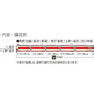 Tomytec Tomix N Gauge 485 Series Niigata K1 Formation Model Train Set 97605