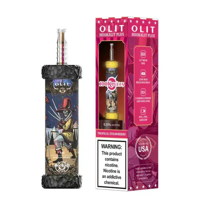 Tropical Strawberry - Olit Hookalit Plus 100K Disposable E-Hookah