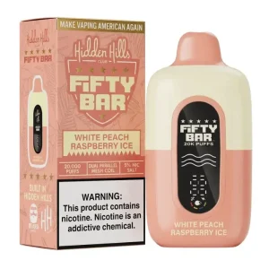 White Peach Raspberry Ice - Fifty Bar 20K Disposable Vape