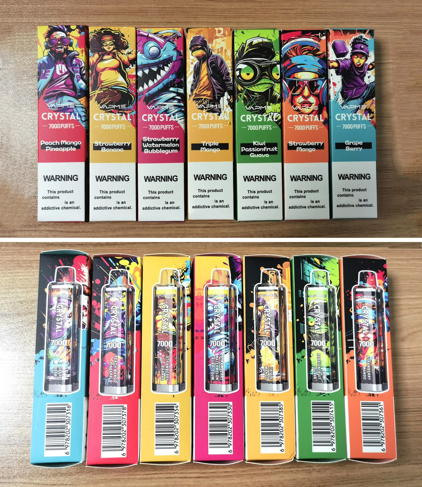 Wholesale VAPME Crystal 7000 Puffs Disposable Vape Germany