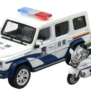 Xcartoys Baic Bj80 Police Motorcycle Escort Set 1/64 Diecast Car Japan T8-06