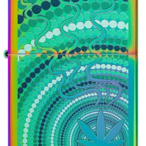 Zippo Lighter - Multi Color Cannabis Leaf