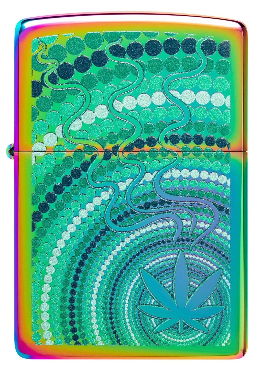 Zippo Lighter - Multi Color Cannabis Leaf