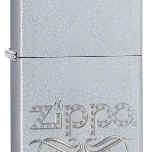 Zippo Lighter - Zippo Scroll Satin Chrome